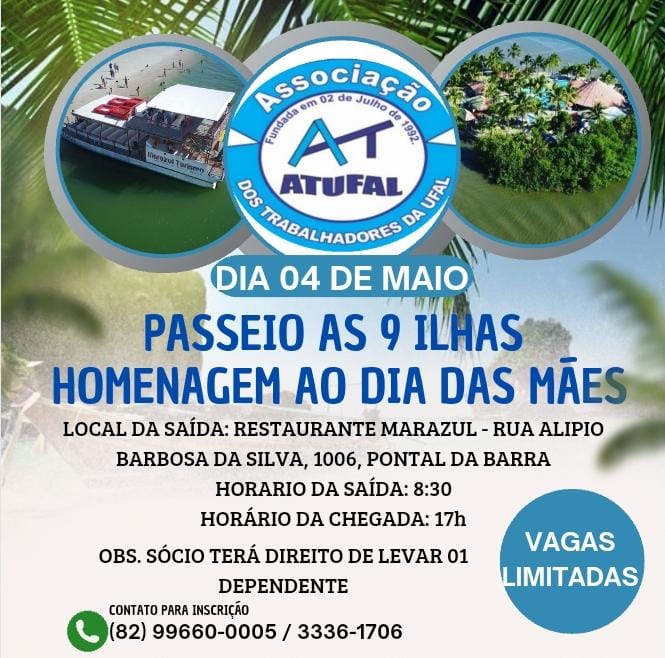 Passeio as 9 Ilhas Homenagem ao dia das mães.